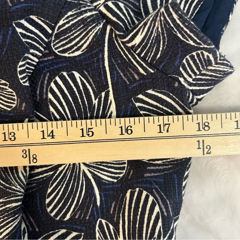 J. Crew Navy Floral Midi Sheath Dress sz 10 Career Feminine Retro “Mad Men” - Picture 8 of 11